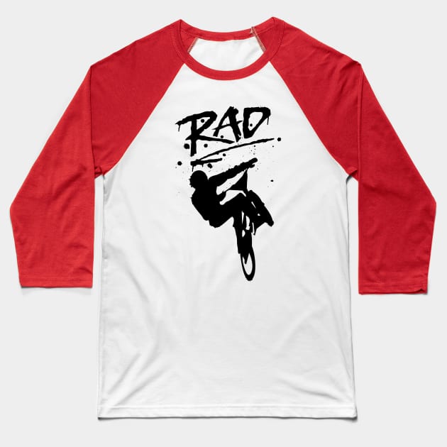 RAD BMX Bike Graffiti - 80s Movie Radical T-shirts Baseball T-Shirt by ChattanoogaTshirt